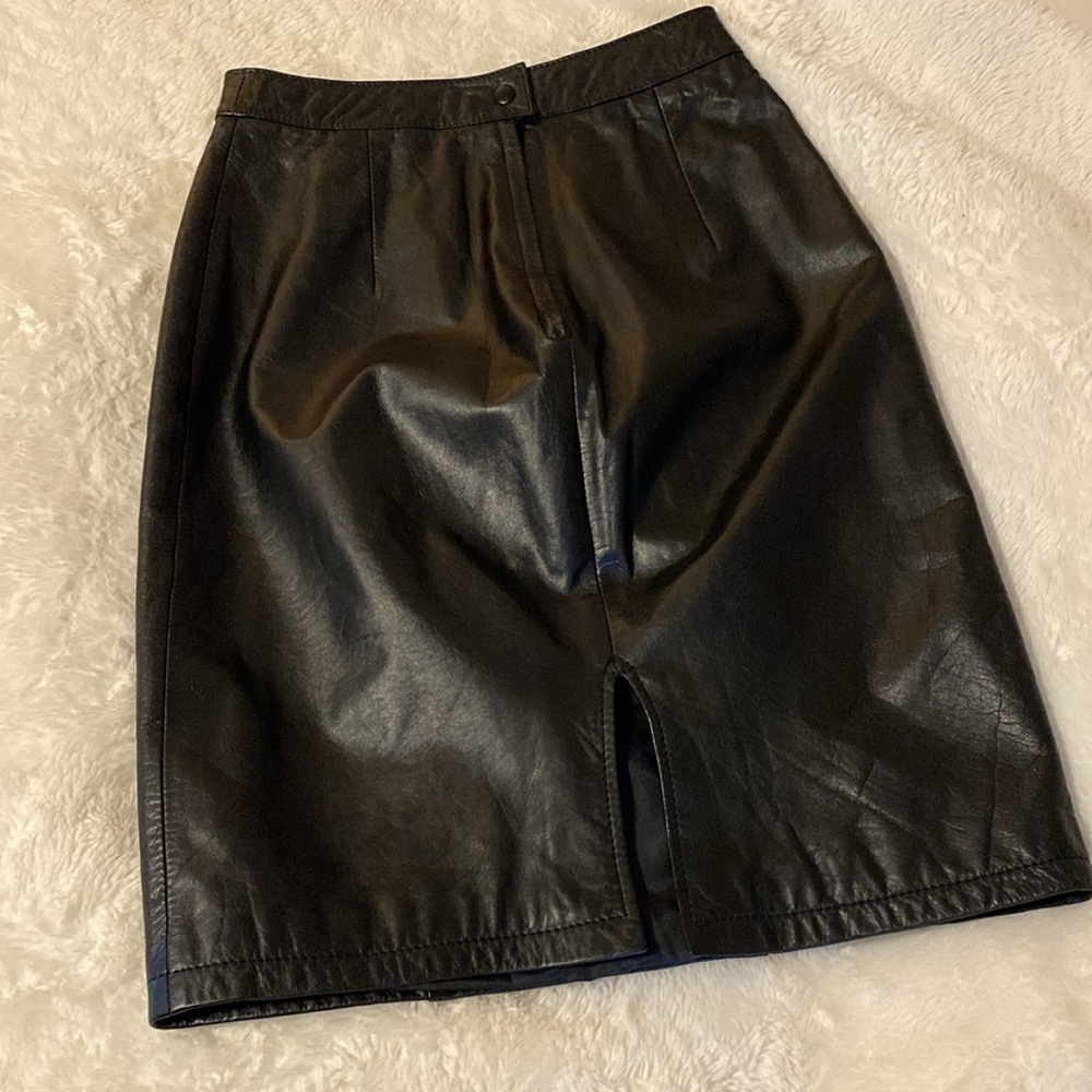Pelle Cuir Real Leather Skirt sz 6